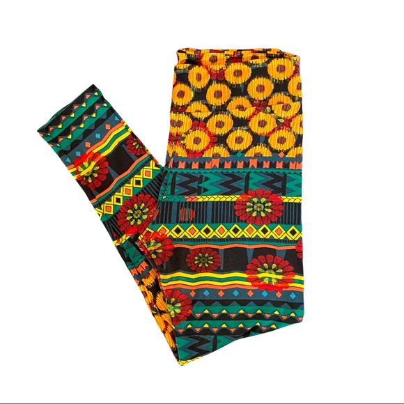 LULAROE funky Fall Tall & Curvy super soft leggings - Picture 1 of 6